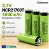 Batteria agli Ioni di Litio Ricaricabile NCR21700T di Alta Qualità, 4800mAh 3.7V, Scarica Continua 30A, Picco di Scarica 40A PK 30T, 100% Nuova, Adatta per Luci LED, Torce, Giocattoli