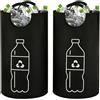 NONE 2 cesti per la biancheria pieghevoli di grandi dimensioni, contenitori per il riciclaggio, forma cilindrica con apertura superiore, soluzione di stoccaggio versatile per bottiglie di plastica,