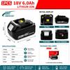 MUGENDEN per batteria Makita 18V 6.0Ah, per batteria per utensili elettrici Makita BL1830, BL1830B, BL1840, BL1840B, BL1850, BL1860B