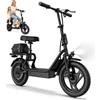 Headeer Monopattino Elettrico Pieghevole HEADER H1L con Sedile, Pneumatici da 14 Pollici, Motore Brushless da 500W, Batteria da 48V 10.4Ah, Monopattino Elettrico per Adulti, Autonomia Massima 21-27 Miglia,