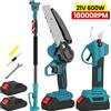 GECOFEER Sega Elettrica a Batteria 3-in-1 con Asta di Prolunga da 2M, Forbici per Rami Alti da 6 Pollici, Trimmer da Giardino, Utensile Elettrico Compatibile con Batteria Makita 18V