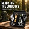 NONE Kit di sopravvivenza per esterni con strumenti multifunzione, attrezzatura di emergenza insieme a acciarino, paracord, accendifuoco e accessori per campeggio, escursionismo e viaggi.