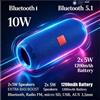 NONE Altoparlante Bluetooth Portatile con Audio Stereo da 10W, Extra Bass Boost, Altoparlante Wireless Bluetooth 5.3, Radio FM, Supporto USB e Scheda TF per Viaggi e Feste