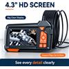 DDCAMERA Telecamera Endoscopica da 5,5 mm con Luce, Schermo 4,3" 1080P HD, Borescope Industriale per Ispezione, Endoscopio Flessibile per Idraulica, Automotive, Tubi e Motori