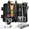 NONE Kit di sopravvivenza all'aria aperta con coltello pieghevole, accendifuoco, bussola, paracord, coperta di emergenza e accessori multi-tool, kit di sopravvivenza portatile per escursionismo, caccia,