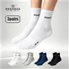 ESSENZA 3 Paia Calzini unisex, calzini medio‑alti in cotone traspirante, polsino elastico rinforzato, assorbenti del sudore e anti‑odore, adatti per sport,uso quotidiano, tessuto morbido , calzini casual per