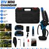 Motosega Cordless Mini da 21V e 6 Pollici, Sega Elettrica Portatile per Potatura, Set di Attrezzi per la Potatura degli Alberi Fai-da-Te a Casa