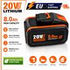 Makita Batteria di ricambio ad alta capacità da 20V 8.0Ah agli ioni di litio compatibile con gli utensili elettrici Worx WX390 WX176 WX166.4 WX372.1 WX800 WX678 WX550 WX532 WG894E WG629E WG329E. Batteria