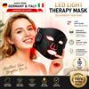 LYSMOSKI Maschera LED Wireless per Terapia della Luce, 4 Colori, Maschera Facciale a Fotoni, Dispositivo di Bellezza per Ringiovanimento della Pelle con Luce Rossa, Blu, Gialla e Infrarossi