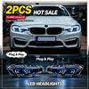 carinamoba Gruppo Fari a LED per BMW Serie 3 F30 F31 F35 LCI 2012-2019, Aggiornamento Plug & Play, Fari Anteriori con DRL Dinamico