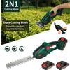 NONE Tagliasiepi e Tagliaerba Cordless 2-in-1, Tagliatore da Giardino Ricaricabile 24V con Lame Temprate SK5 90 ° Testa di Taglio Regolabile per Bordi del Prato, Cespugli e Arbusti