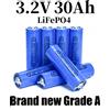 DIANKAISHOU Batteria LiFePO4 di Grado A+ 3.2V 30Ah, 4000 Cicli, Guscio in Alluminio, Scarica ad Alta Velocità 6C, Cella al Litio Ferro Fosfato per Energia Solare