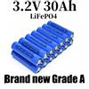DIANKAISHOU Nuova cella LiFePO4 di grado A+ 3.2V 30Ah con guscio in alluminio, 64Wh, carica CC/CV, 4000 cicli per alimentazione solare di camper e sistemi di energia solare per camper.