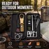 NONE Kit di sopravvivenza per esterni con accessori multiuso, set di attrezzi di emergenza portatile con torcia, bussola, paracord, accendifuoco e strumenti da campeggio per escursionismo, campeggio e