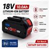 Per Bosch Professional 18V 10.0Ah BAT609 BAT618 21700 Batteria agli ioni di litio a ricarica rapida, adatta per batterie di avvitatori elettrici, con sostituzione BMS ProCORE