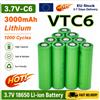 Batteria agli ioni di litio ricaricabile originale 18650 VTC6 3.7V 3000mAh di alta qualità, scarica 30A, adatta per utensili elettrici, torce e piccoli trapani manuali