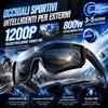 GUHUAVMI 2026 Nuovi Occhiali con Fotocamera 8MP, Registrazione Video 1200P, Doppia Stabilizzazione, Trasferimento WiFi, Traduzione AI con Chat, Assistente Vocale, Occhiali da Ciclismo