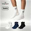 ESSENZA 3 Paia Calzini medio‑alti unisex, calzini in cotone traspiranti , polsino elastico a costine, adatti per sport, lavoro e uso quotidiano, tessuto morbido confortevole, calzini corti alla moda ES3804