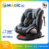 Prokoke Seggiolino di sicurezza per bambini R129 I-Size 40-150 cm con ISOFIX e rotazione a 360° ° Seggiolino Auto per Bambini Orientabile in Avanti e Indietro, Cintura di Sicurezza a 5 Punti, Top Tether,