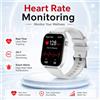 NONE Per utenti Android e iOS, Smartwatch WETECH WX16 con chiamata Bluetooth, microfono interno, schermo touch, 123 modalità sportive, monitoraggio del battito cardiaco, del sonno e dello stress, orologio