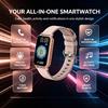 NONE Dispositivo di Monitoraggio della Salute, Frequenza Cardiaca, Sonno e Stress WETECH WX10 Smartwatch Slim con Schermo Touch, Microfono Integrato, Chiamate Bluetooth, 123 Modalità Sport, Braccialetto