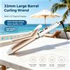 NONE WETECH W1212 Ferro Arricciacapelli Professionale con Cilindro Grande da 32mm, 66W, Display LCD della Temperatura, 100‑240V Doppia Tensione, Strumento di Styling per Salone, Crea Ricci Morbidi e