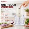 NONE WETECH W6317 Tritatutto Elettrico 300W 750ml 4 Lame in Acciaio Inox Controllo a Pulsante Singolo AC 220-240V Tritacarne, Verdure e Aglio per Uso Domestico