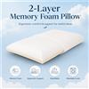 NONE Cuscino in Memory Foam a 2 Strati 70x40cm Ergonomico Traspirante con Fodera Rimovibile e Lavabile per Supporto Cervicale