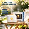 NONE Diffusore di Aromi con Effetto Fiamma 200ml USB‑C 5V Umidificatore Ultrasonico con Luce Notturna a Fiamma Simulata in 3 Colori, 36dB Silenzioso, Macchina per Oli Essenziali da Scrivania per Casa,