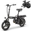 NONE Motore 500W 36V10.4AH SINOHON M3 Bicicletta Elettrica Pieghevole Batteria al Litio Velocità Massima 30KM/H Pneumatici da 14" Bicicletta Elettrica Compatta Portatile per Pendolari e Viaggi