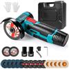DWiusty Mini Smerigliatrice Angolare 12V, Mini Lucidatrice Cordless per Uso Domestico, 19500 Giri/Min, Smerigliatrice Elettrica Portatile