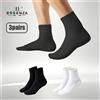 ESSENZA 3/6/12 Paia Calzini Unisex Mezza Gamba a Costine Verticali, Calzini Classici Casual Traspiranti, Morbidi e Assorbisudore, Elastico Confortevole, Adatti per Tutte le Stagioni, Disponibili in Nero e