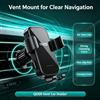 NONE Supporto per telefono da auto QDER Air Vent Gravity con rotazione a 360 gradi, blocco automatico, supporto universale per smartphone da bocchetta d'aria per iPhone, Samsung, Xiaomi e tutti i telefoni