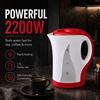 NONE Bollitore Elettrico Zephir ZHC90 1.7L 2200W, Bollitura Rapida, Senza Fili, con Finestra per il Livello dell'Acqua, Bianco Rosso