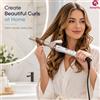 NONE Nuovo Arricciacapelli e Piastra Professionale 2-in-1, Ferro per Styling con Display LCD e Cilindro da 32mm, 66W, Doppio Voltaggio 100‑240V, Strumento per lo Styling dei Capelli Oro e Bianco per Uso