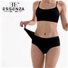 ESSENZA 3 pezzi ESSENZA Slip alto donna taglio laser senza cuciture, mutandine elastiche comode intimo femminile uso quotidiano, disponibili nero e nudo, taglie S M L‑XL ES3516