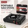 NONE Nuovo Fornello a Gas Butano Portatile 2.5KW, Fornello da Campeggio a Singolo Bruciatore con Custodia per il Trasporto, Fornello a Gas Portatile per Picnic, Escursioni, Viaggi e Cucina d'Emergenza
