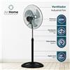 NONE Ventilatore Industriale a Piantana da 18 Pollici, 60W, 3 Velocità, 90° ° Ventilatore oscillante da pavimento per casa, ufficio e uso industriale - Ventilatore a piantana per uso domestico e