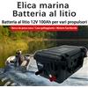SJY Batteria al litio LiFePO4 12V 100Ah con BMS Bluetooth integrato per motore elettrico da 1000W, disponibile nel magazzino italiano.
