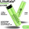 Liitokala Nuova Batteria Ricaricabile Originale NCR18650 3400 34B agli Ioni di Litio 3.7V 18650 3400mAh