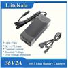 LiitoKala Real 36V 29.4V 25.2V 48V 12.6V 2A pacco batteria 18650 il caricabatteria al litio