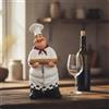 Statuetta di Chef Dipinto a Mano Statuetta da Chef Rustico per Bar, Caffetteria