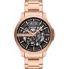 Armani Exchange Orologio Analogico Automatico Uomo con Cinturino in Acciaio Inossidabile AX2456, Tono oro rosa