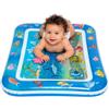 Olinner Tappetino Gonfiabile per Giochi Acquatici, Materassino a Pancia in Giù, Tappetino per Gattonamento in PVC, Promuove la Crescita del Bambino, Regalo per Neonati, Blu