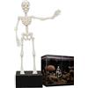 Lezaota Scheletro bubbler per acquario Divertente subacqueo stampato in 3D 17,8 x | Bubbler acquario scheletro di Halloween per ufficio negozio animali bar visione quotidiana feste