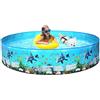 Cypsnaon Piscina Pieghevole Rotonda - 152x25CM | Vasca Da Bagno Portatile Pieghevole | PVC, Senza Inflazione Piscina Per Bambini E Cani Gatti, Installazioni , Per Balcone Terrazza Interna Ed Esterna