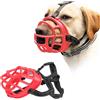 PETCUTE Museruola per Cane museruola per Cani Antiabbaio Anti Chew Sicurezza Protector Museruola Obbligatoria per Cani Traspirante Regolabile Consente di Bere e Ansimare