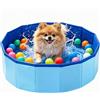 QXNDXQ Piscina per Cani, 50x10cm Vasca Giochi per Gatti e Cani Piccoli, Portatile Vasca da Bagno per Animali, Pieghevole Antiscivolo Animali Domestici Piscina Bagno