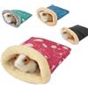 generic Sacco a pelo in peluche per piccoli animali, criceti, porcellini d'India, ratti, cincillà, morbido letto caldo in inverno, gabbia (colore casuale) Lavorazione durevole
