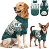 OUOBOB Maglione natalizio per cani XXXL, maglione a collo alto in maglia